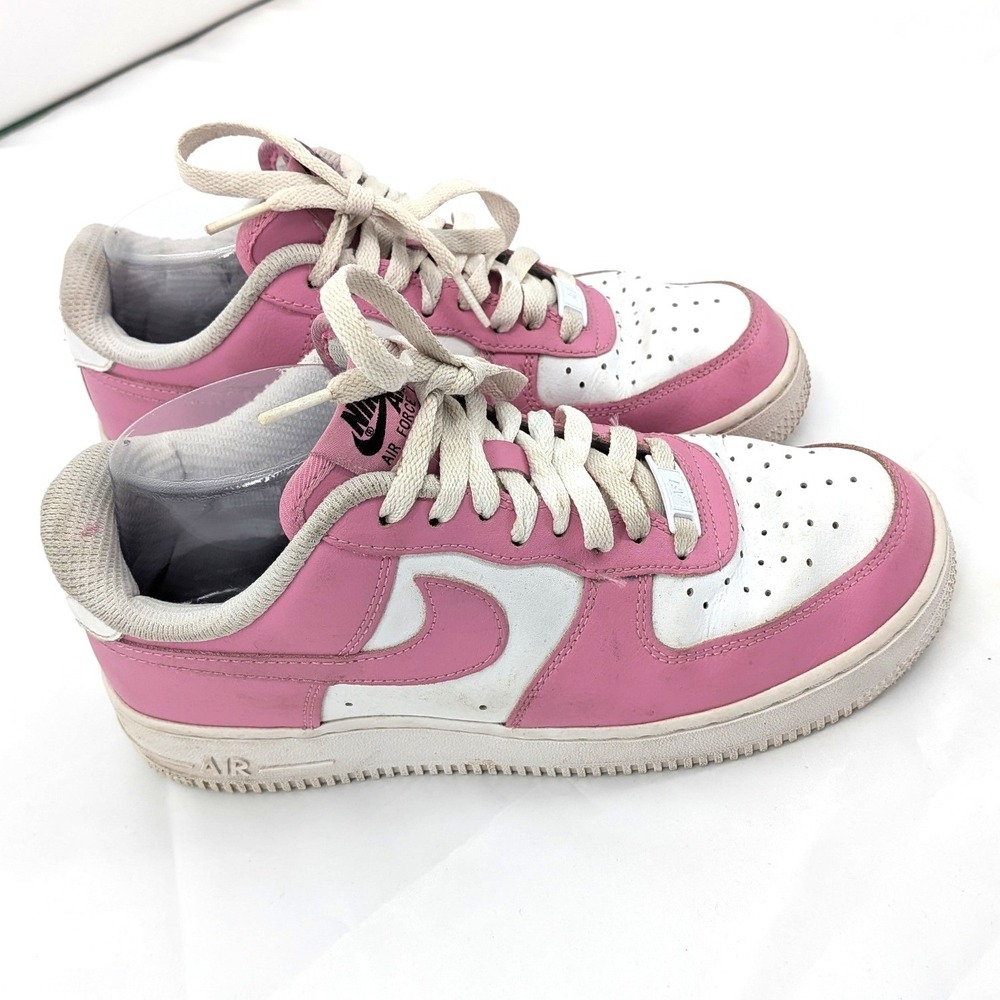Nike Air Force‎ 1 Pink White Low Top Sneakers Women's Size 8
